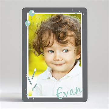 Invitation anniversaire soufflons mes bougies! - Dos de l'invitation