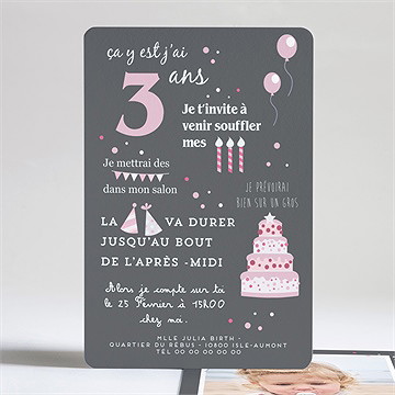 Invitation anniversaire c'est la fête des enfants !