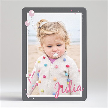 Invitation anniversaire c'est la fête des enfants ! - Dos de l'invitation