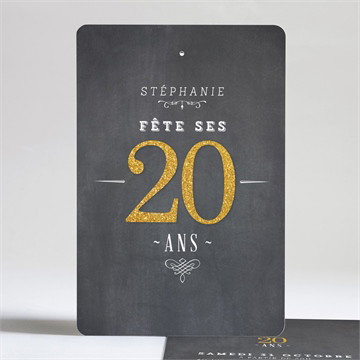 Invitation anniversaire fêtons mes 20 ans