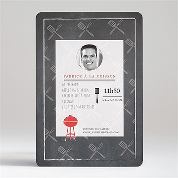 Invitation anniversaire 40 ans ensemble - Dos de l'invitation