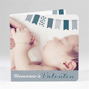 Faire-part naissance touches de tissus