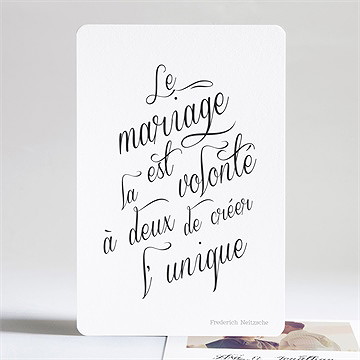 Faire-part mariage notre volonté