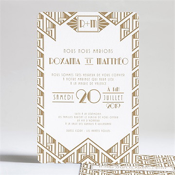 Faire-part mariage années folles