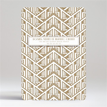 Faire-part mariage années folles - Dos du faire-part