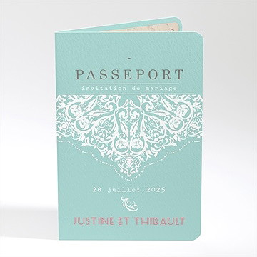 Faire-part mariage joli passeport
