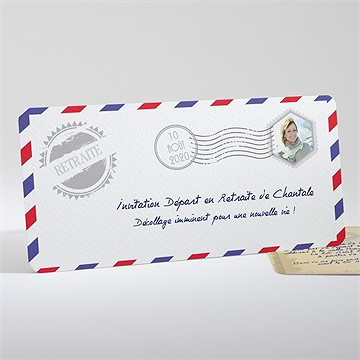 Carte invitation départ à la retraite décollage imminent