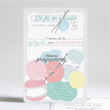 Carte invitation départ à la retraite a vos pelotes!