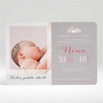 Faire-part naissance une petite puce est née ! - Dos du faire-part