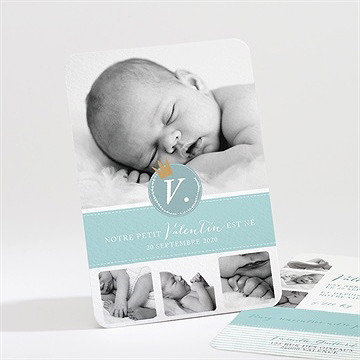 Faire-part naissance notre petit prince