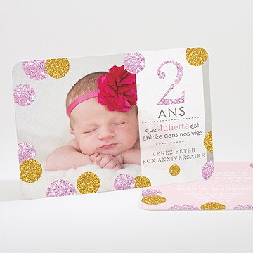 Invitation anniversaire carte anniversaire gros pois