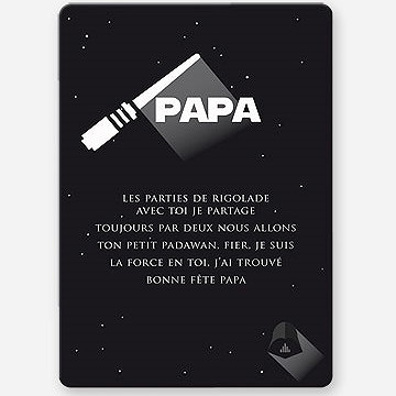 Carte fête des pères carte fête des pères - Dos de la carte