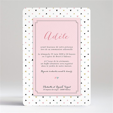 Faire-part communion sa première communion - Dos du faire-part
