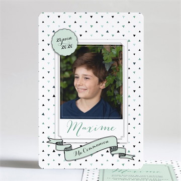 Faire-part communion moderne chic