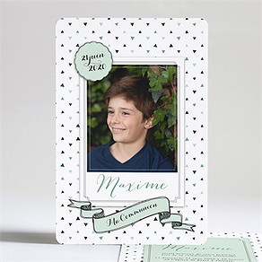 Faire-part communion moderne chic