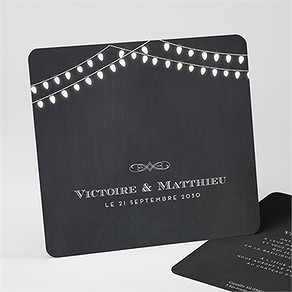 Faire-part mariage tendance ardoise