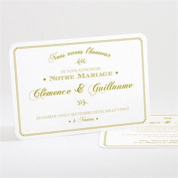 Faire-part mariage classique