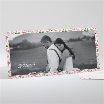 Remerciement mariage annonce champetre