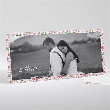 Remerciement mariage annonce champetre