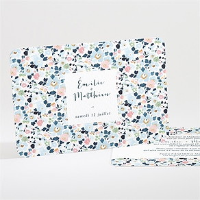 Faire-part mariage liberty chic