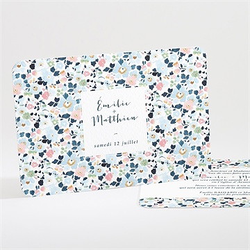 Faire-part mariage liberty chic
