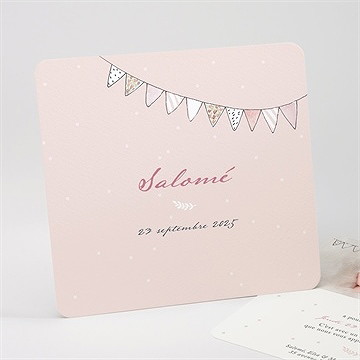 Faire-part naissance sur un fil