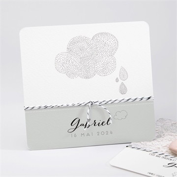 Faire-part naissance nuage poétique photo