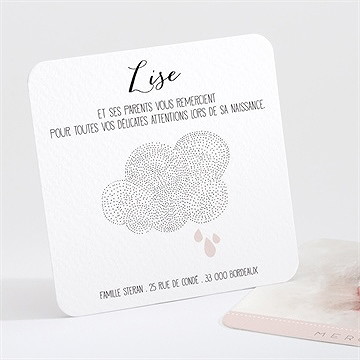 Remerciement naissance pluie de poésie