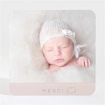 Remerciement naissance pluie de poésie - Dos de la carte