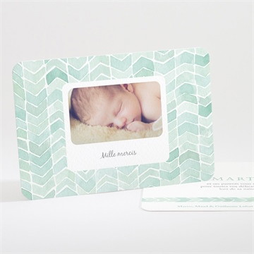 Remerciement naissance chevrons pastel