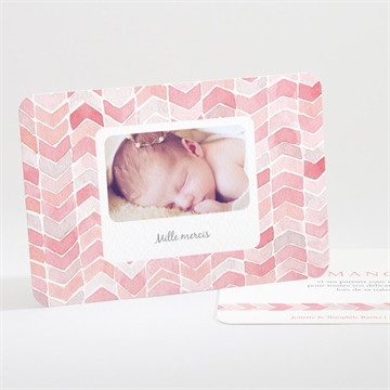 Remerciement naissance motifs chevrons photo