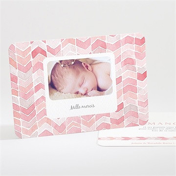 Remerciement naissance motifs chevrons photo