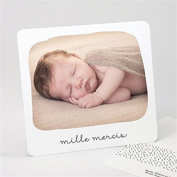 Remerciement naissance pois graphiques