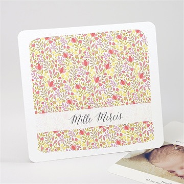 Remerciement naissance tendance liberty