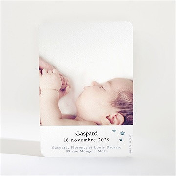 Faire-part naissance pingouin - Dos du faire-part