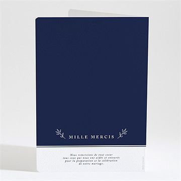 Livret de messe mariage bleu romantique - Dos du livret