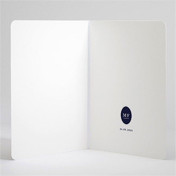 Livret de messe mariage bleu romantique - Intérieur du livret