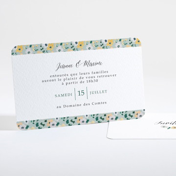 Carton d'invitation mariage oui en relief