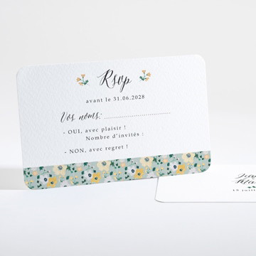 Carton réponse mariage oui en relief