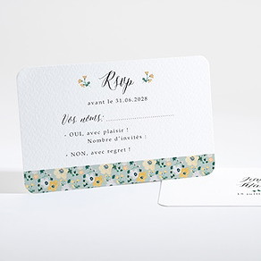 Carton réponse mariage oui en relief