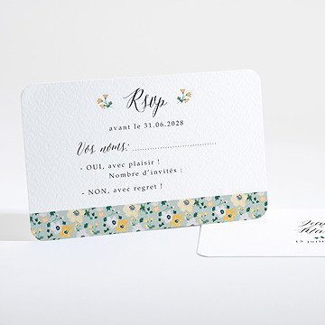 Carton réponse mariage oui en relief