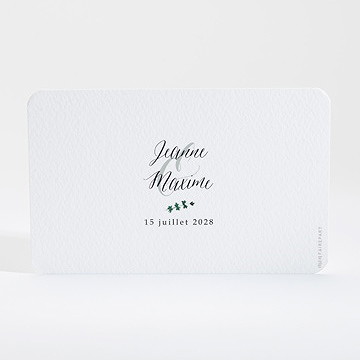 Carton réponse mariage oui en relief - Dos du carton