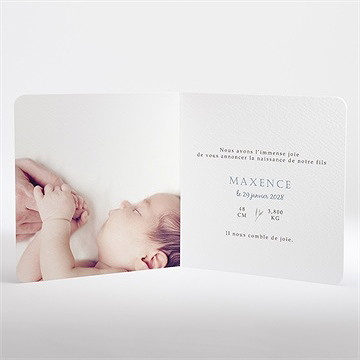 Faire-part naissance le voici ! - Intérieur du faire-part