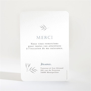 Remerciement naissance le voici ! - Dos de la carte