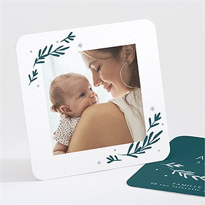 Faire-part naissance polaroid végétal
