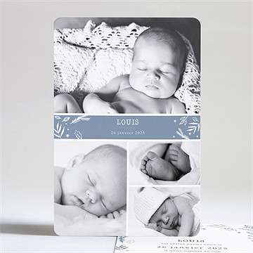 Faire-part naissance 4 belles photos