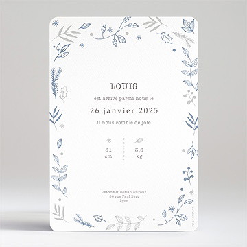 Faire-part naissance 4 belles photos - Dos du faire-part