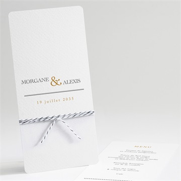 Menu mariage lettre moderne