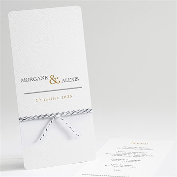 Menu mariage lettre moderne