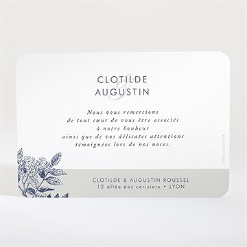 Remerciement mariage esperluette - Dos de la carte